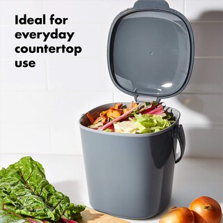 Foto 4 | Cubo De Compostaje Oxo Good Grips Easy-clean, 2,8 L, Carbón - Venta Internacional.