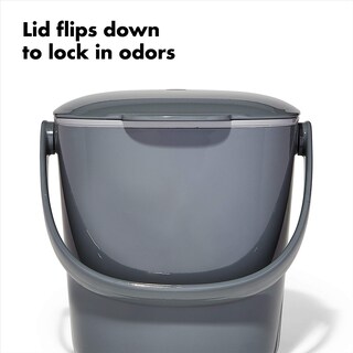 Foto 5 | Cubo De Compostaje Oxo Good Grips Easy-clean, 2,8 L, Carbón - Venta Internacional.