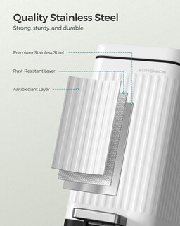 Foto 5 | Bote De Basura Songmics De Acero Inoxidable De 10 Litros Con Tapa Para Baño - Venta Internacional.