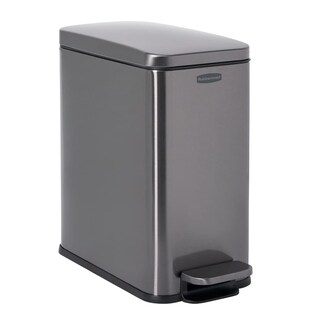 Foto 1 | Bidón De Basura Rubbermaid Slim Step-on De Acero Inoxidable, 10 Litros - Venta Internacional.