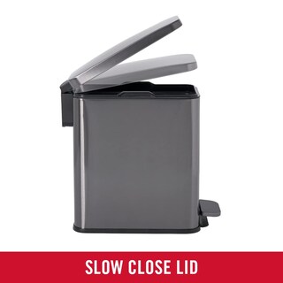 Foto 4 | Bidón De Basura Rubbermaid Slim Step-on De Acero Inoxidable, 10 Litros - Venta Internacional.