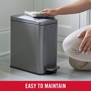 Foto 5 | Bidón De Basura Rubbermaid Slim Step-on De Acero Inoxidable, 10 Litros - Venta Internacional.