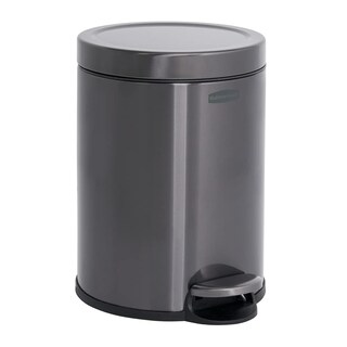 Foto 1 | Bote De Basura Rubbermaid De Acero Inoxidable De 6 Litros Con Tapa, Color Carbón - Venta Internacional.