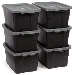 Foto 1 | Bolso Rubbermaid Con Cuello Rugoso, 11.4 L, Paquete De 6 Unidades, Negro Y Gris - Venta Internacional.