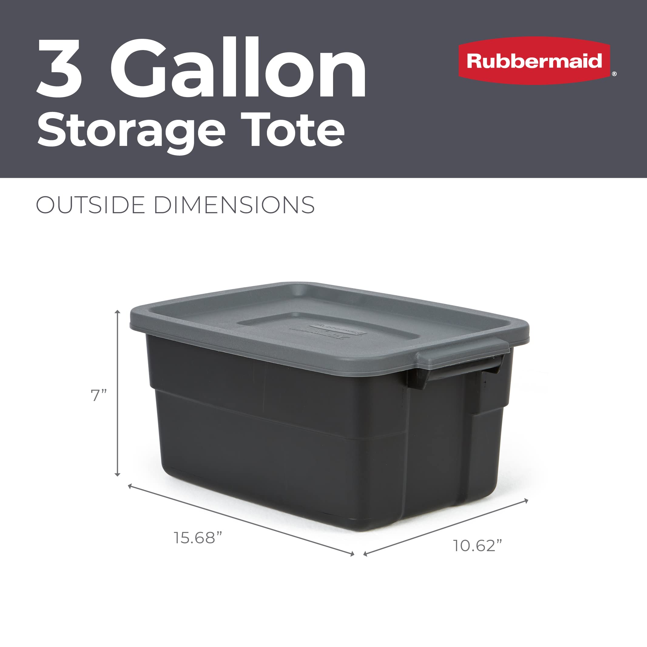 Foto 4 pulgar | Bolso Rubbermaid Con Cuello Rugoso, 11.4 L, Paquete De 6 Unidades, Negro Y Gris - Venta Internacional.