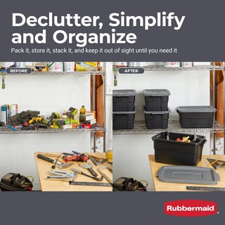 Foto 7 | Bolso Rubbermaid Con Cuello Rugoso, 11.4 L, Paquete De 6 Unidades, Negro Y Gris - Venta Internacional.