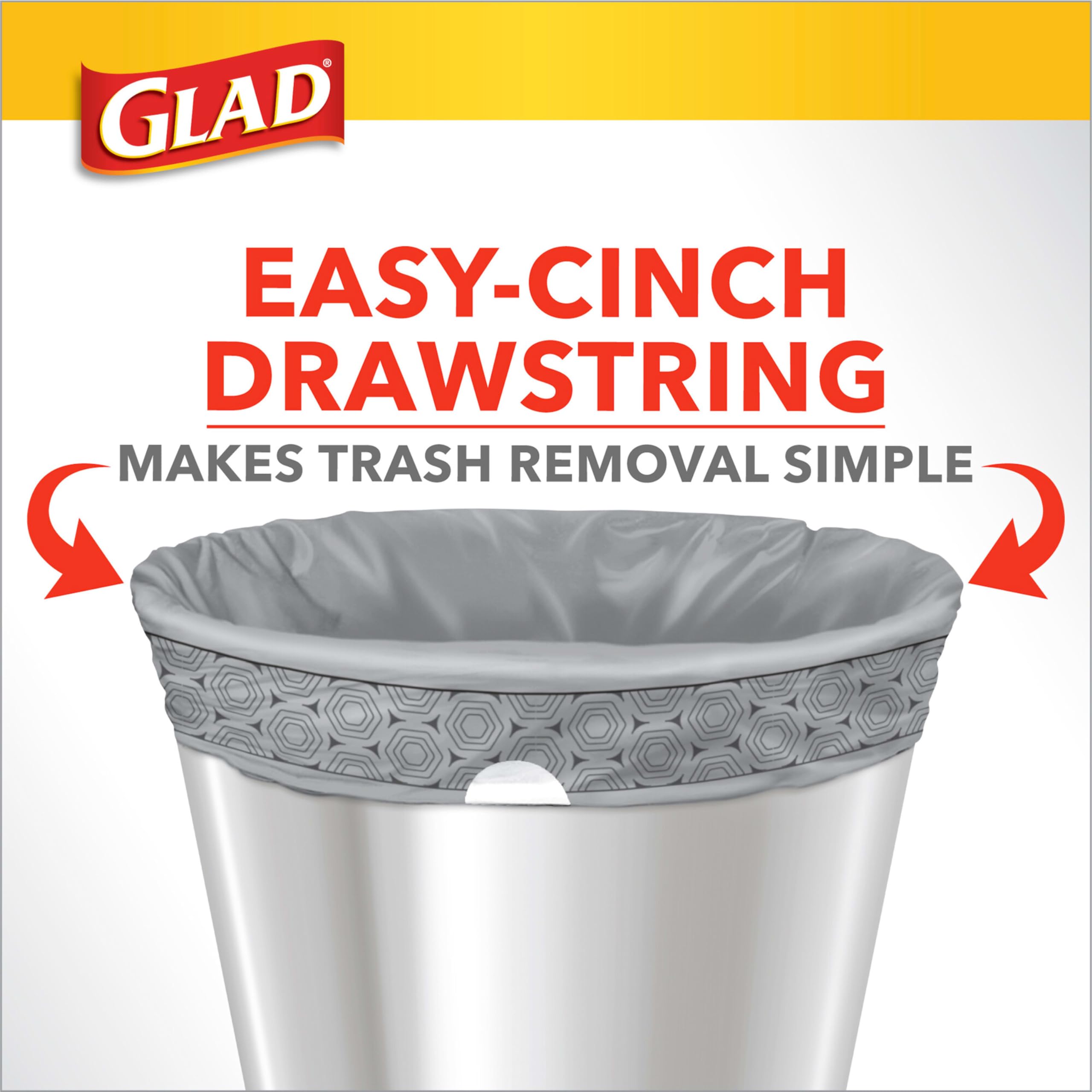 Foto 5 pulgar | Bolsas De Basura Glad Small Drawing String 4l Con Clorox 34 Unidades - Venta Internacional.