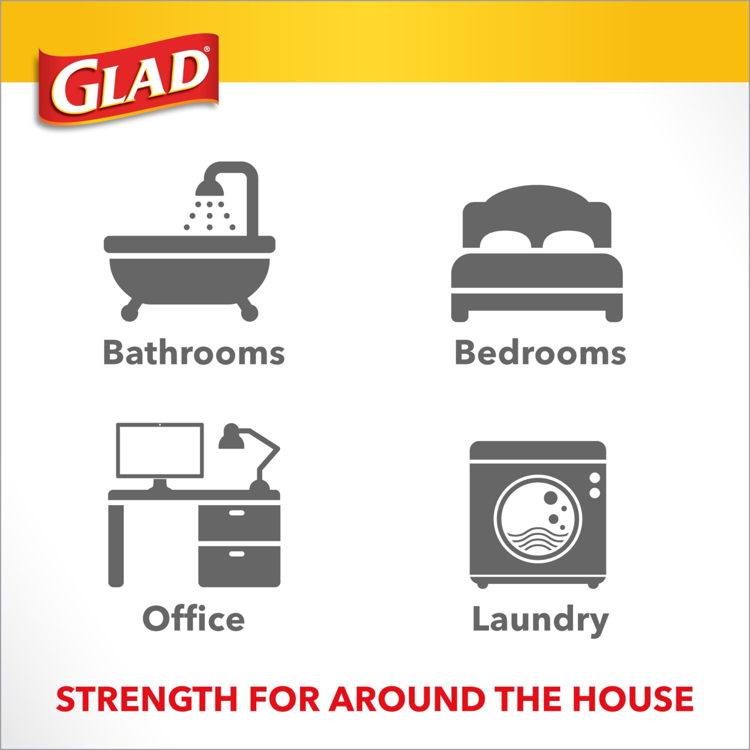 Foto 6 pulgar | Bolsas De Basura Glad Small Drawing String 4l Con Clorox 34 Unidades - Venta Internacional.