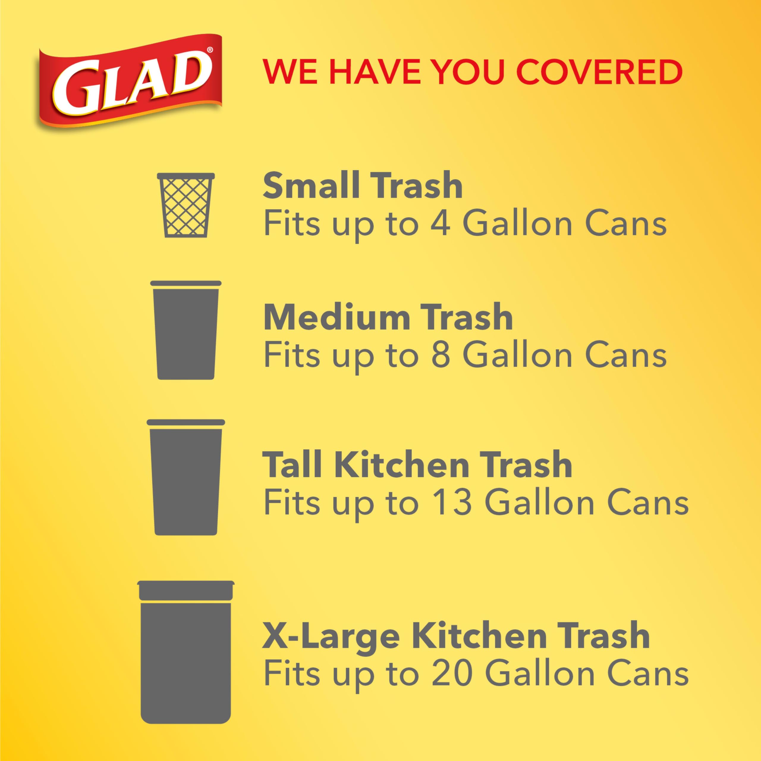 Foto 7 pulgar | Bolsas De Basura Glad Small Drawing String 4l Con Clorox 34 Unidades - Venta Internacional.