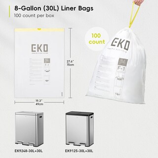 Foto 5 | Bolsas De Basura Eko, Rollo De Fácil Dispensación, 100 Unidades, Extra Fuertes, 8 Galones - Venta Internacional.