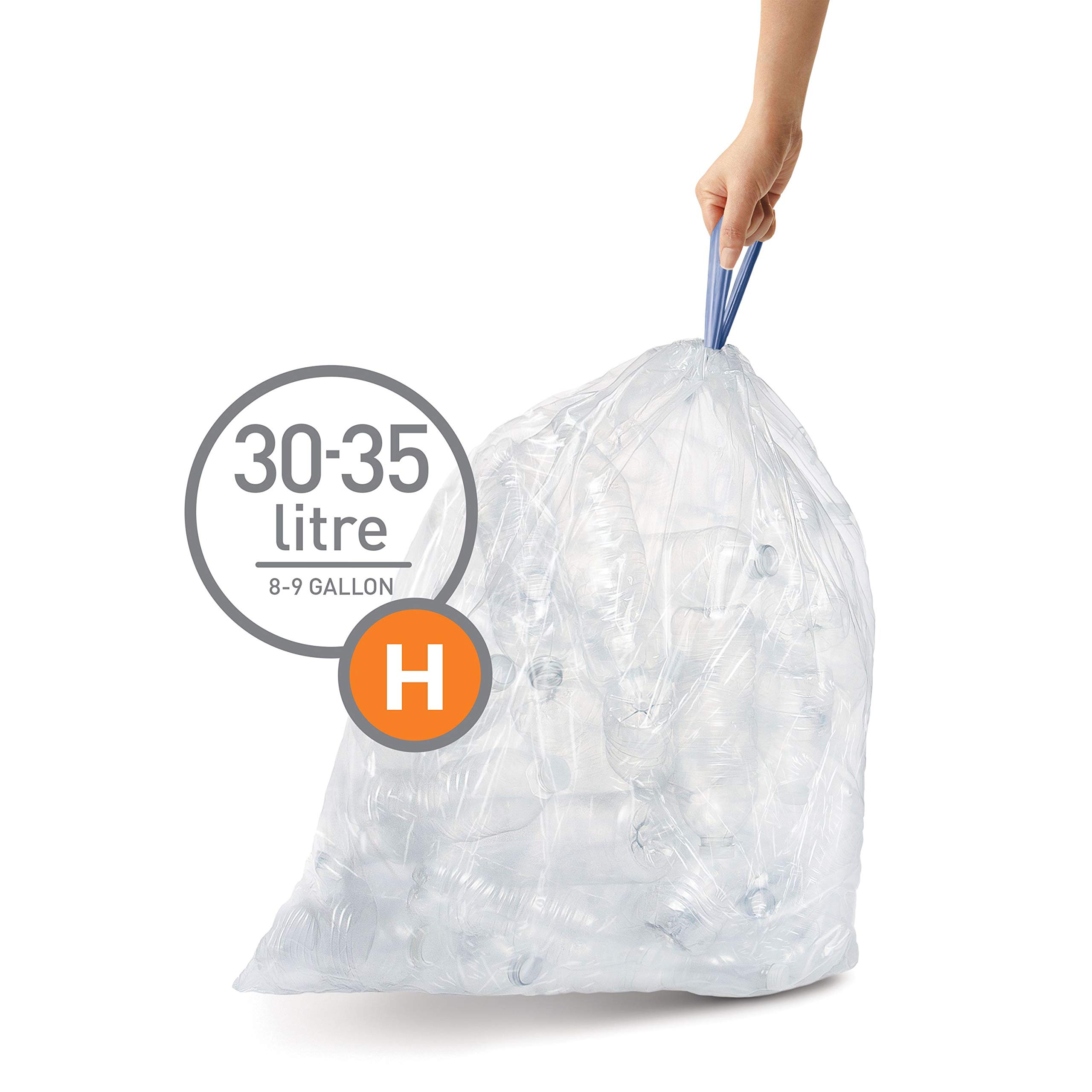 Foto 3 pulgar | Bin Liner Simplehuman Cw0286 Código H Custom Fit (60 Bolsas) - Venta Internacional.