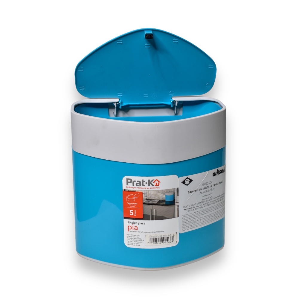 Foto 1 | Basurero Para Cocina Azul Prat-k 5lts