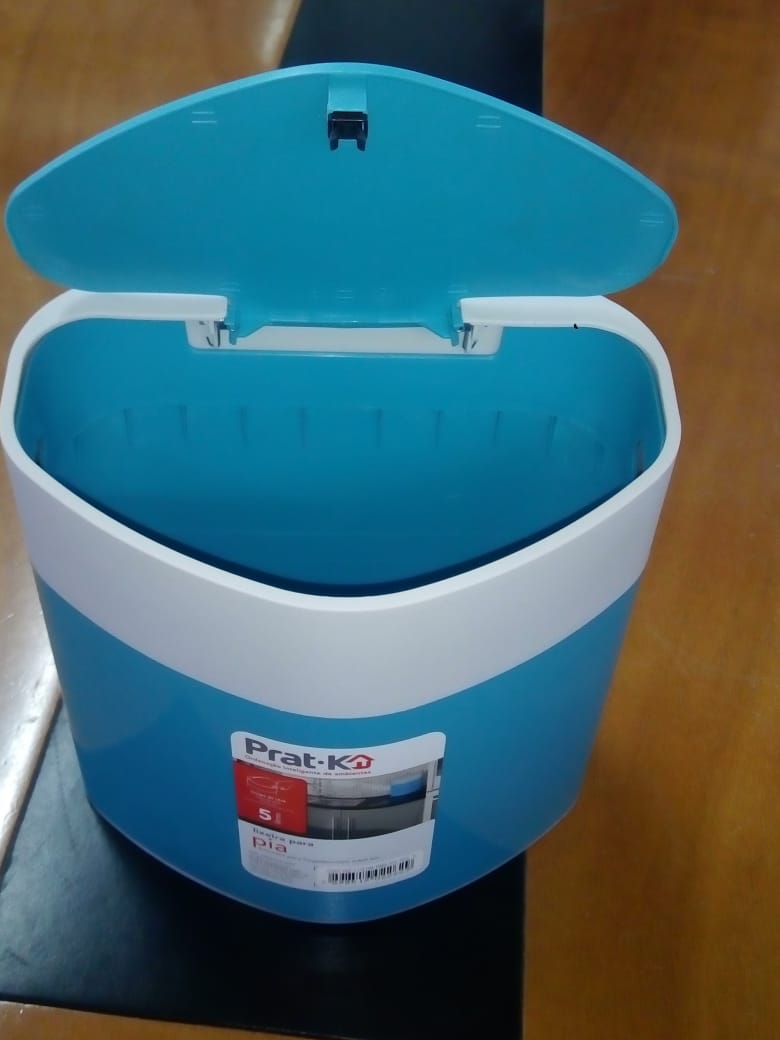 Foto 4 pulgar | Basurero Para Cocina Azul Prat-k 5lts