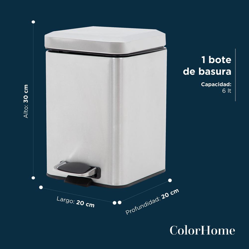 Foto 4 | Cesto de Basura Metalico 6l