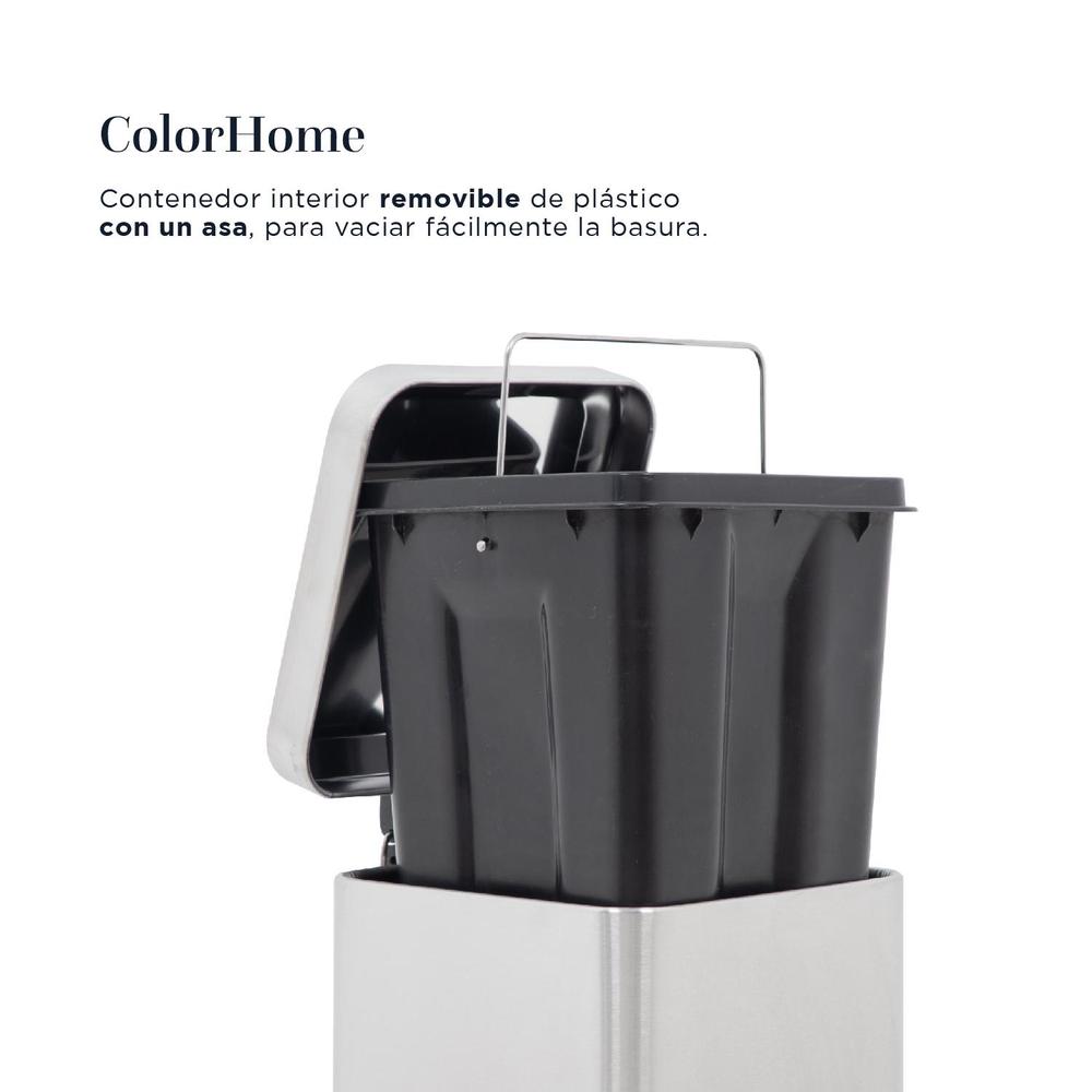 Foto 6 pulgar | Cesto de Basura Metalico 6l