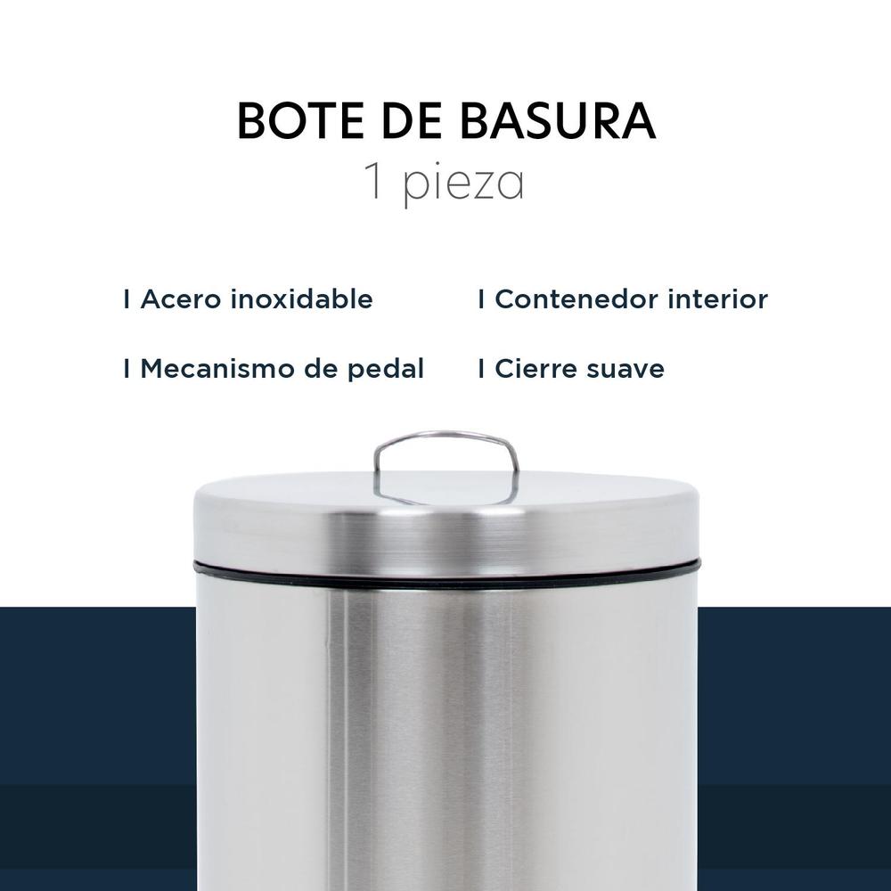 Foto 3 | Cesto de Basura Metalico 30l