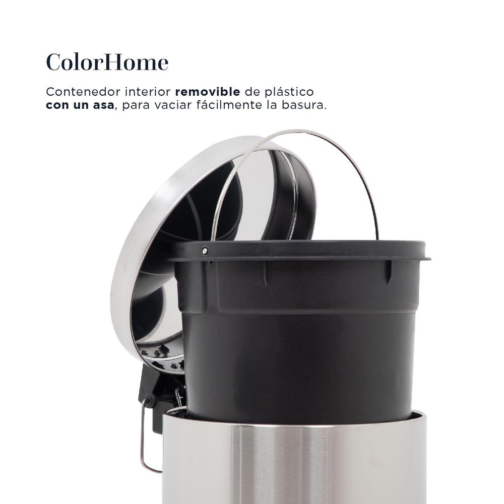 Foto 5 | Cesto de Basura Metalico 30l