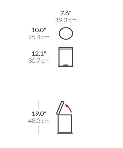 Foto 4 pulgar | Bote De Basura Simplehuman De Acero Inoxidable Redondo De 4 5 L/1 2 Galones - Venta Internacional.
