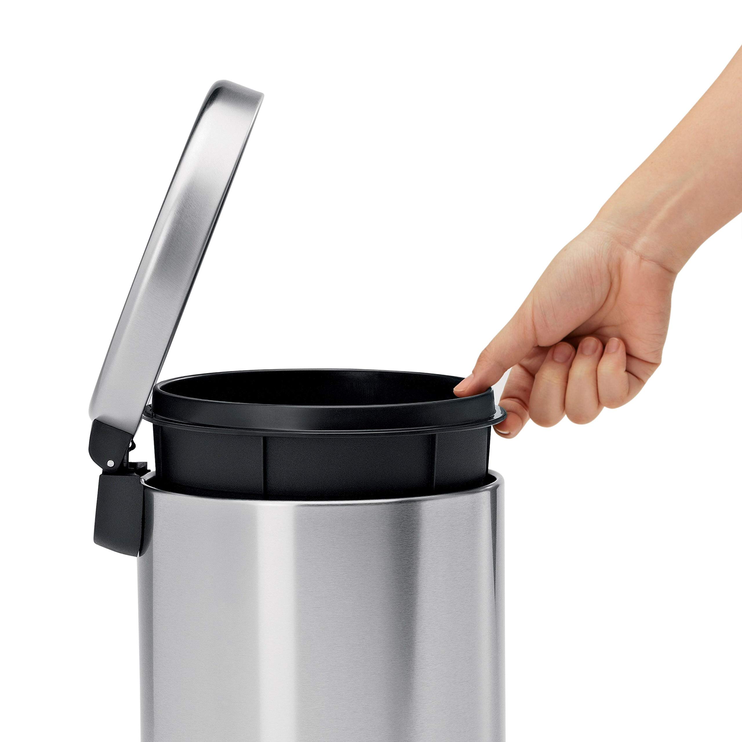 Foto 7 pulgar | Bote De Basura Simplehuman De Acero Inoxidable Redondo De 4 5 L/1 2 Galones - Venta Internacional.