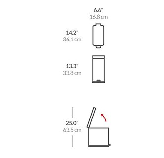 Foto 3 | Cubo De Basura Simplehuman De Acero Inoxidable Para Baño De 10 Litros - Venta Internacional.