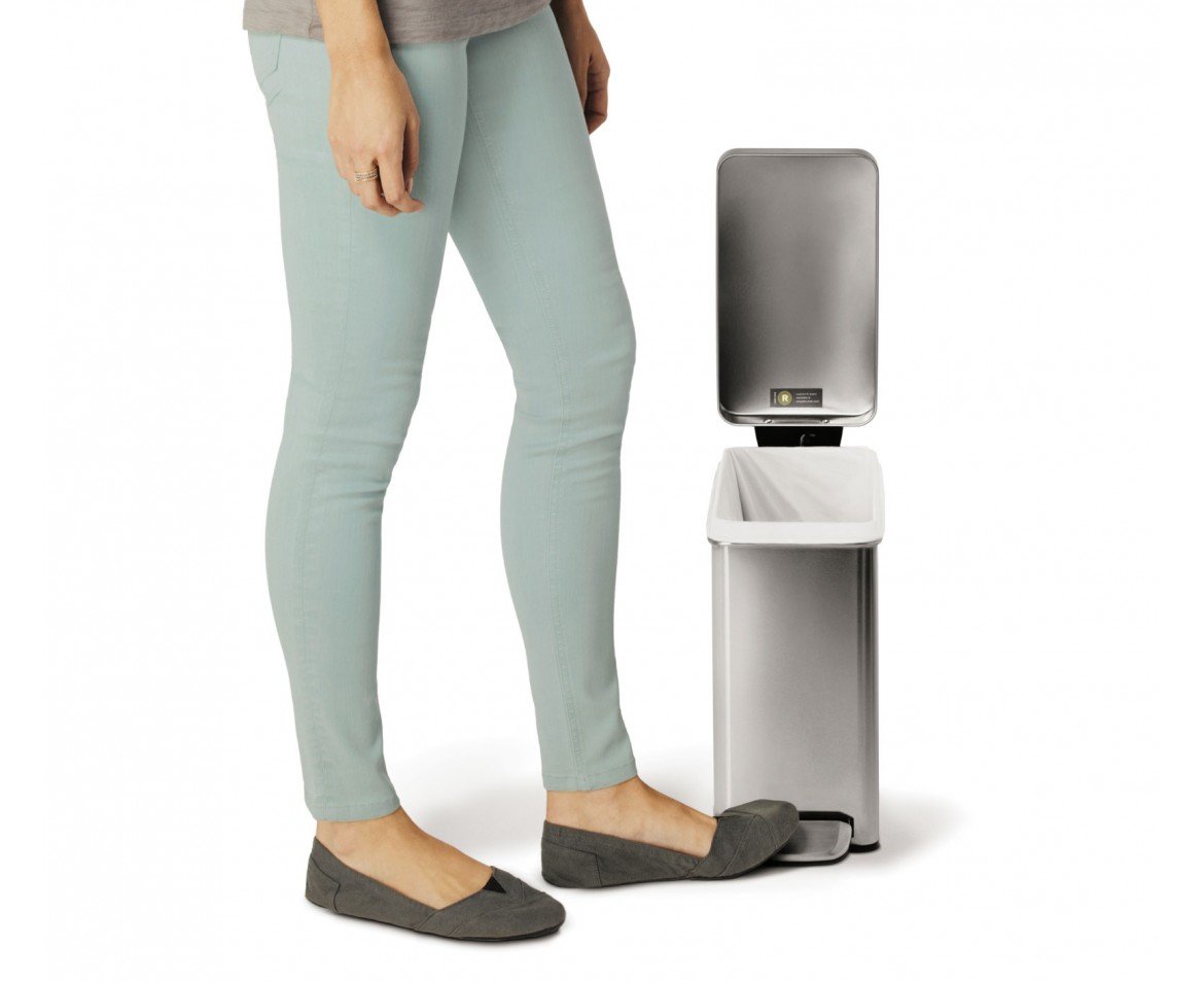 Foto 5 pulgar | Cubo De Basura Simplehuman De Acero Inoxidable Para Baño De 10 Litros - Venta Internacional.