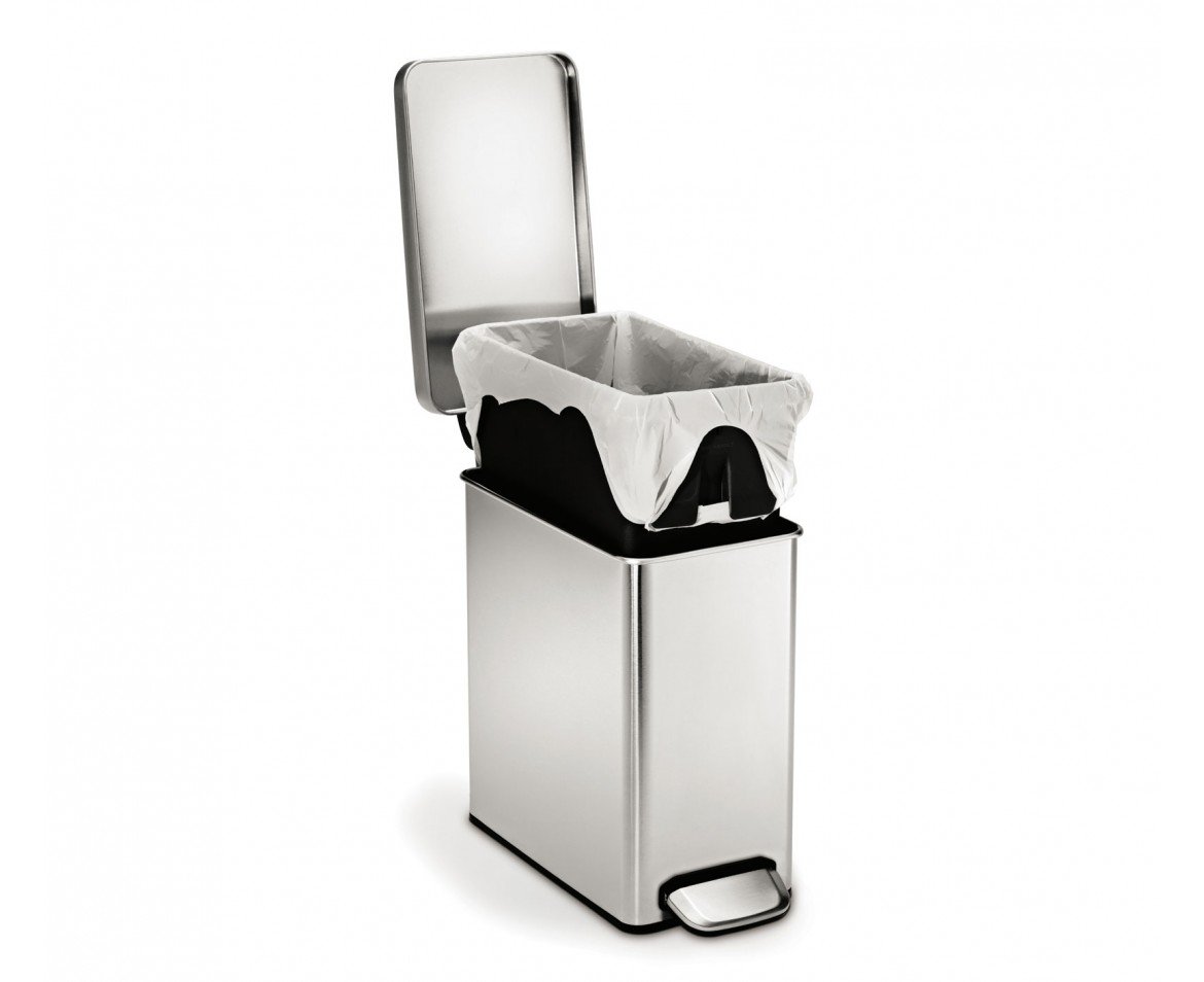 Foto 6 pulgar | Cubo De Basura Simplehuman De Acero Inoxidable Para Baño De 10 Litros - Venta Internacional.