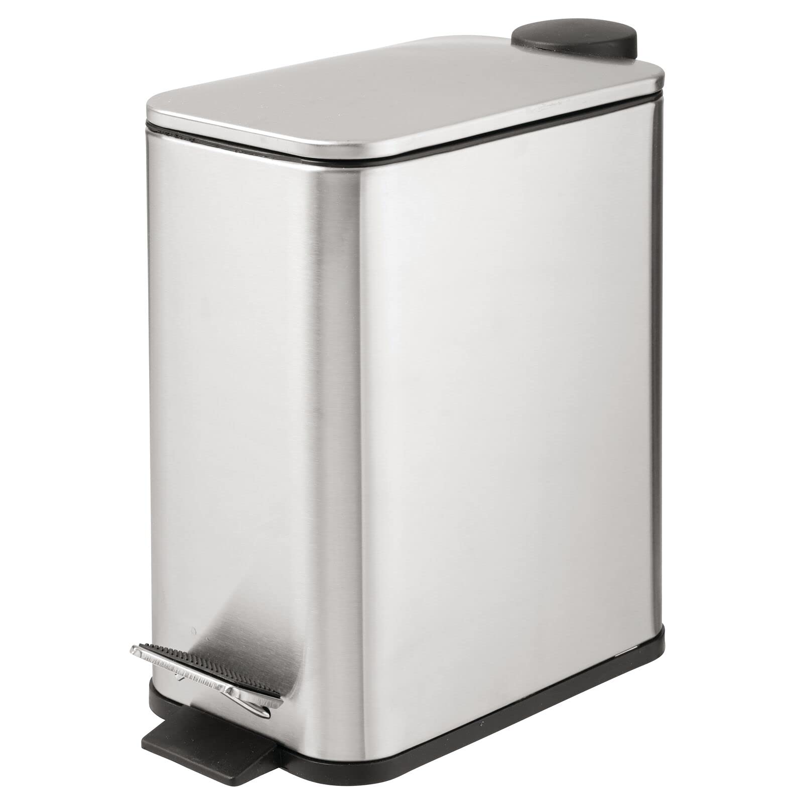 Foto 1 | Bote De Basura Mdesign Slim Metal De 5 Litros Con Pedal Y Tapa De Acero Inoxidable - Venta Internacional.