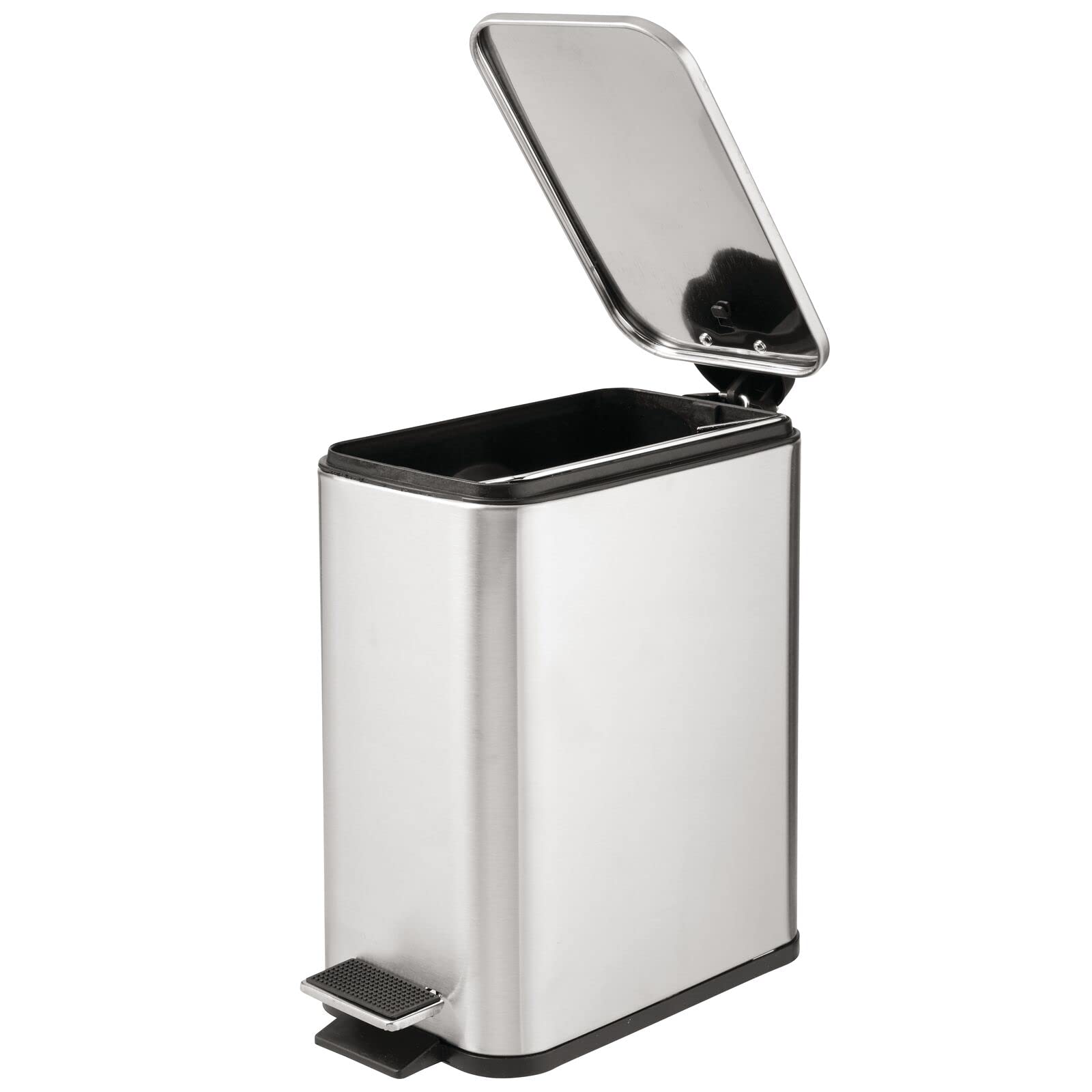 Foto 7 | Bote De Basura Mdesign Slim Metal De 5 Litros Con Pedal Y Tapa De Acero Inoxidable - Venta Internacional.