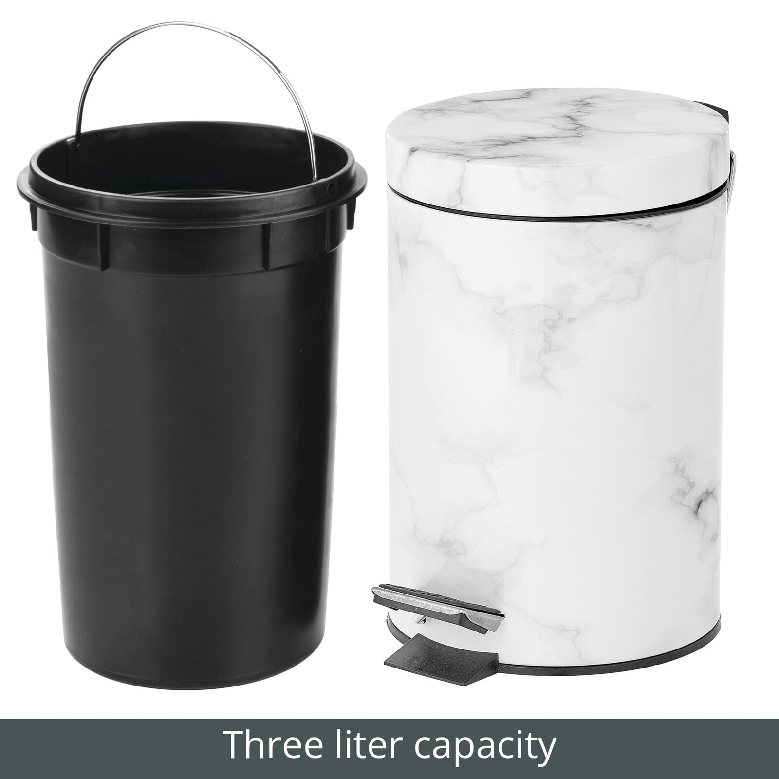 Foto 7 pulgar | Bote De Basura Mdesign Extra Pequeño De 3 L/0.7 Galones Con Cubeta Revestida - Venta Internacional.