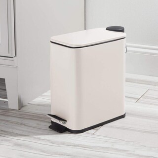 Foto 2 | Pedal Bin Mdesign Rectangular De Metal De 5 Litros Con Tapa E Inserto De Plástico - Venta Internacional.