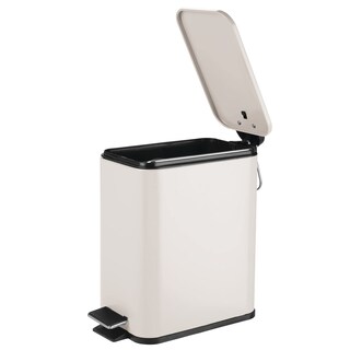 Foto 7 | Pedal Bin Mdesign Rectangular De Metal De 5 Litros Con Tapa E Inserto De Plástico - Venta Internacional.