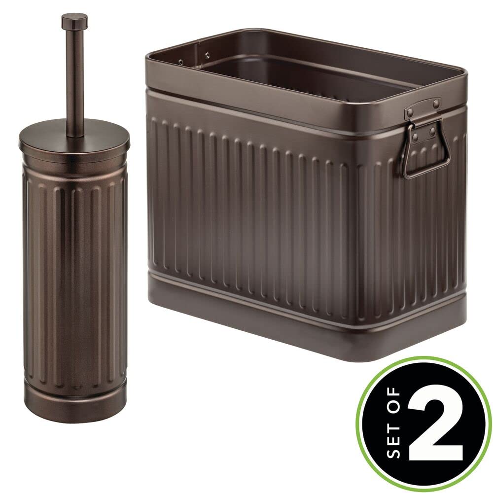 Foto 2 | Juego De Escobillas Para Inodoro Mdesign Metal Compact Con Papelera - Venta Internacional.