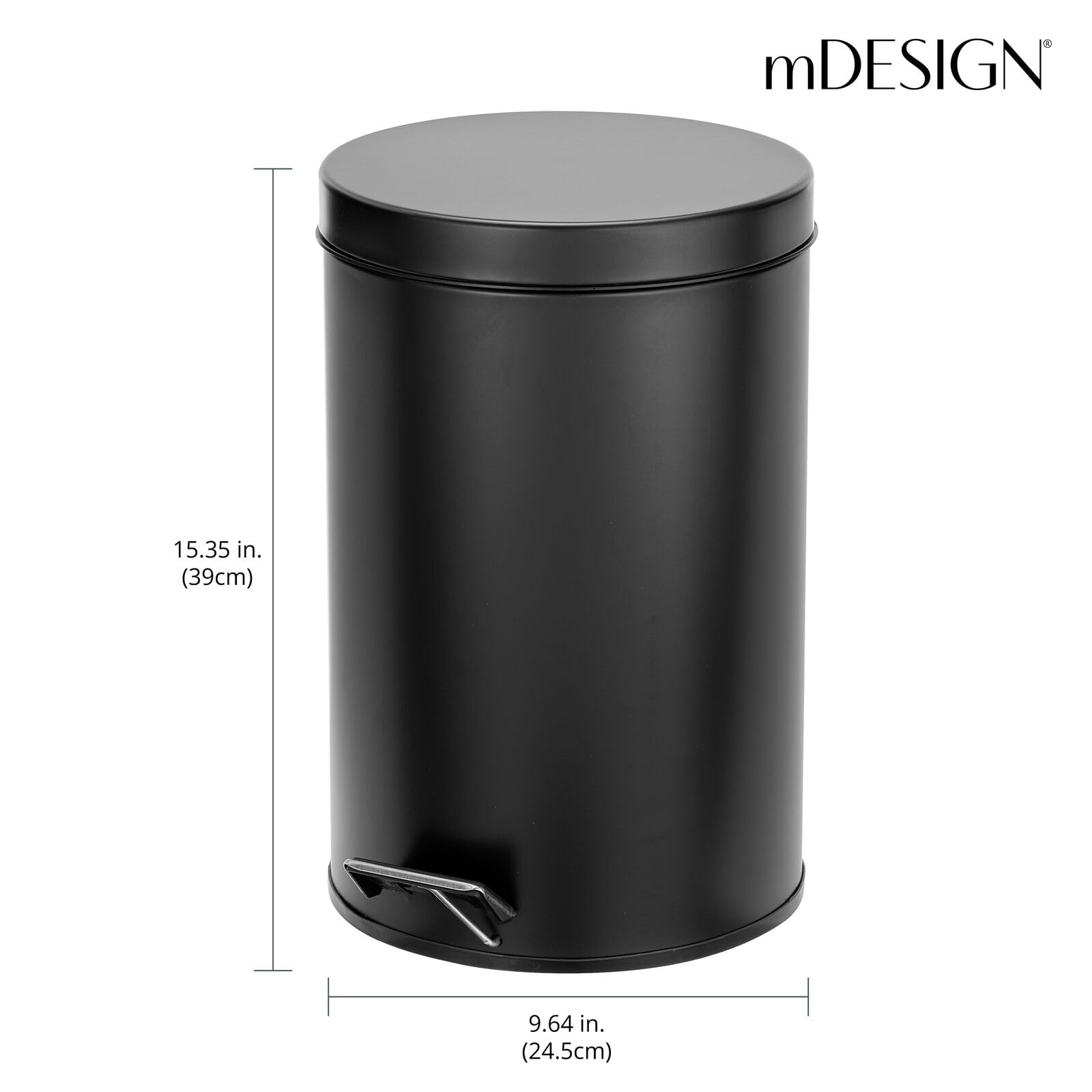 Foto 4 pulgar | Basurero Mdesign  Escalón Metálico De 12 Litros Con Forro Extraíble - Venta Internacional.