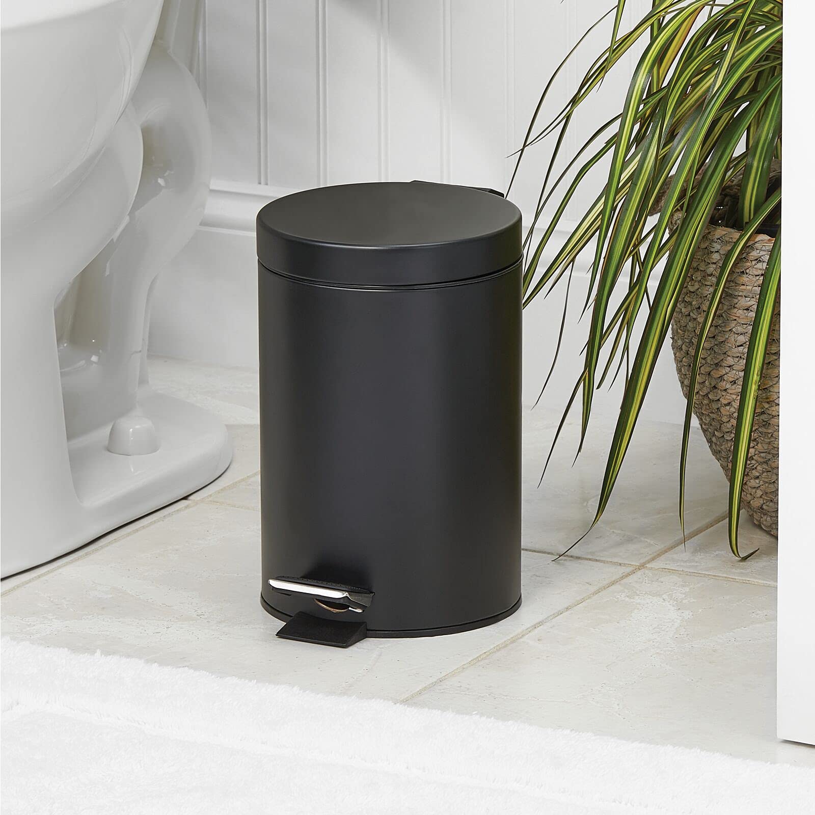 Foto 3 pulgar | Cubo De Basura Metálico Pedal Bin Mdesign De 3 Litros Con Tapa Y Balde De Plástico - Venta Internacional.