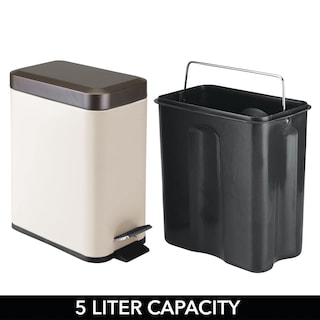 Foto 5 | Bote De Basura Mdesign Pequeño Y Moderno De Metal De 5 Litros Con Forro Extraíble - Venta Internacional.