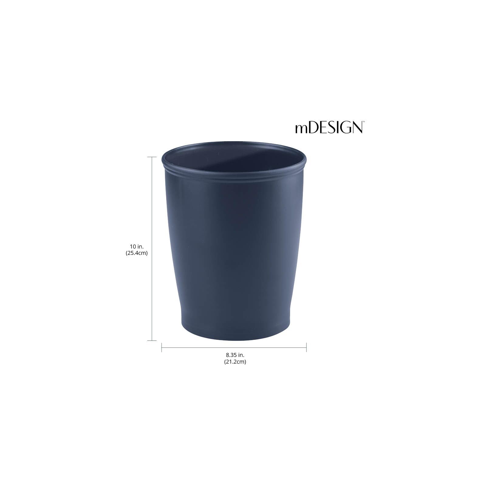 Foto 4 pulgar | Bote De Basura Mdesign Hyde Collection  6 Litros  Plástico  Azul Marino - Venta Internacional.