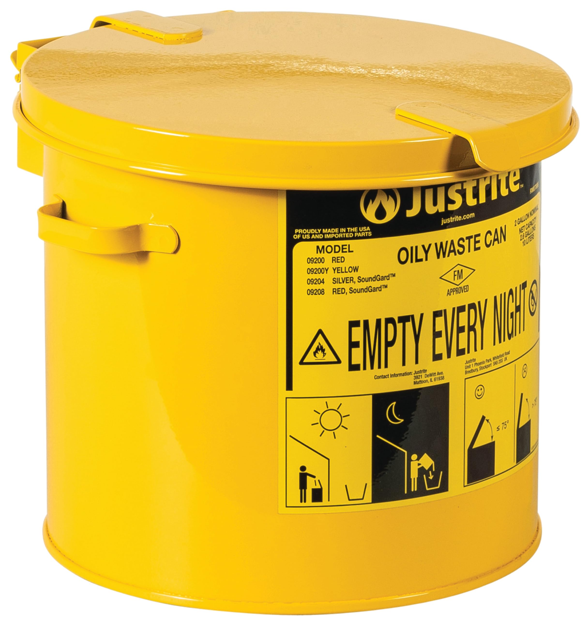 Foto 2 pulgar | Encimera De Acero Galvanizado Justrite De 7.6l Oily Waste Can - Venta Internacional.