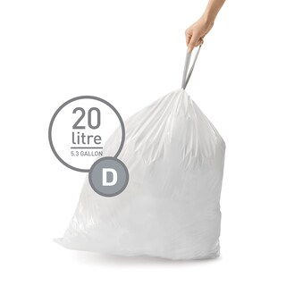 Foto 2 | Bolsas De Basura Simplehuman Code D 20 Litros 5.3 Galones 100 Unidades - Venta Internacional.