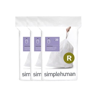 Foto 1 | Bolsas De Basura Simplehuman Code R 10 Litros 2.6 Galones 60 Unidades - Venta Internacional.