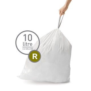 Foto 2 | Bolsas De Basura Simplehuman Code R 10 Litros 2.6 Galones 60 Unidades - Venta Internacional.