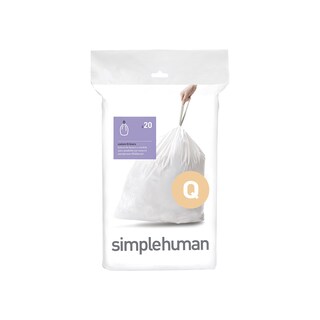 Foto 1 | Bolsas De Basura Simplehuman Code Q 50-65 L 20 Unidades Blancas - Venta Internacional.