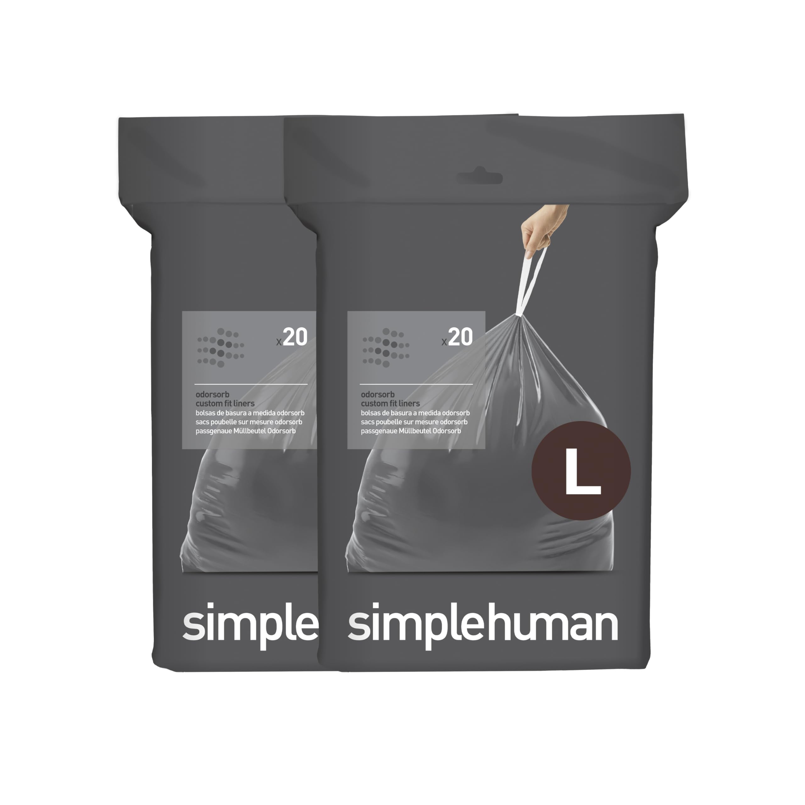 Foto 2 pulgar | Bolsas De Basura Simplehuman Code L  18 L/4.7 Galones  40 Unidades - Venta Internacional.