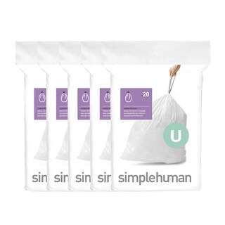 Foto 1 | Bolsas De Basura Simplehuman Code U De 55 L/14.5 Galones 100 Unidades - Venta Internacional.