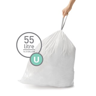 Foto 2 | Bolsas De Basura Simplehuman Code U De 55 L/14.5 Galones 100 Unidades - Venta Internacional.