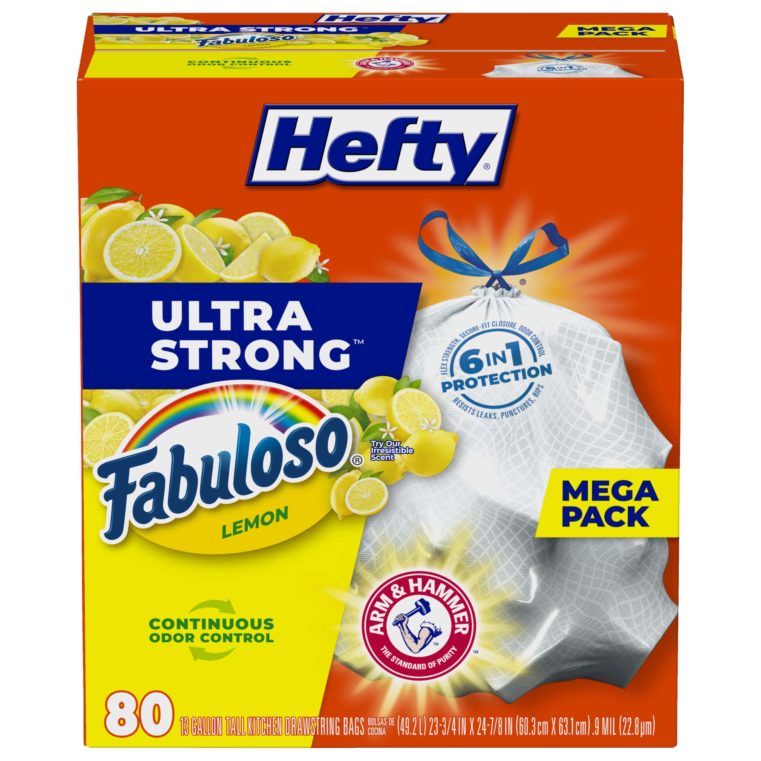Foto 2 pulgar | Bolsas De Basura Hefty Ultra Strong  13 Galones  80 Bolsas  Blancas - Venta Internacional.