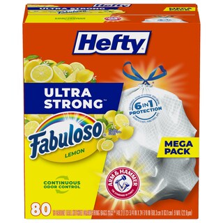 Foto 1 | Bolsas De Basura Hefty Ultra Strong 13 Galones 80 Bolsas Blancas - Venta Internacional.