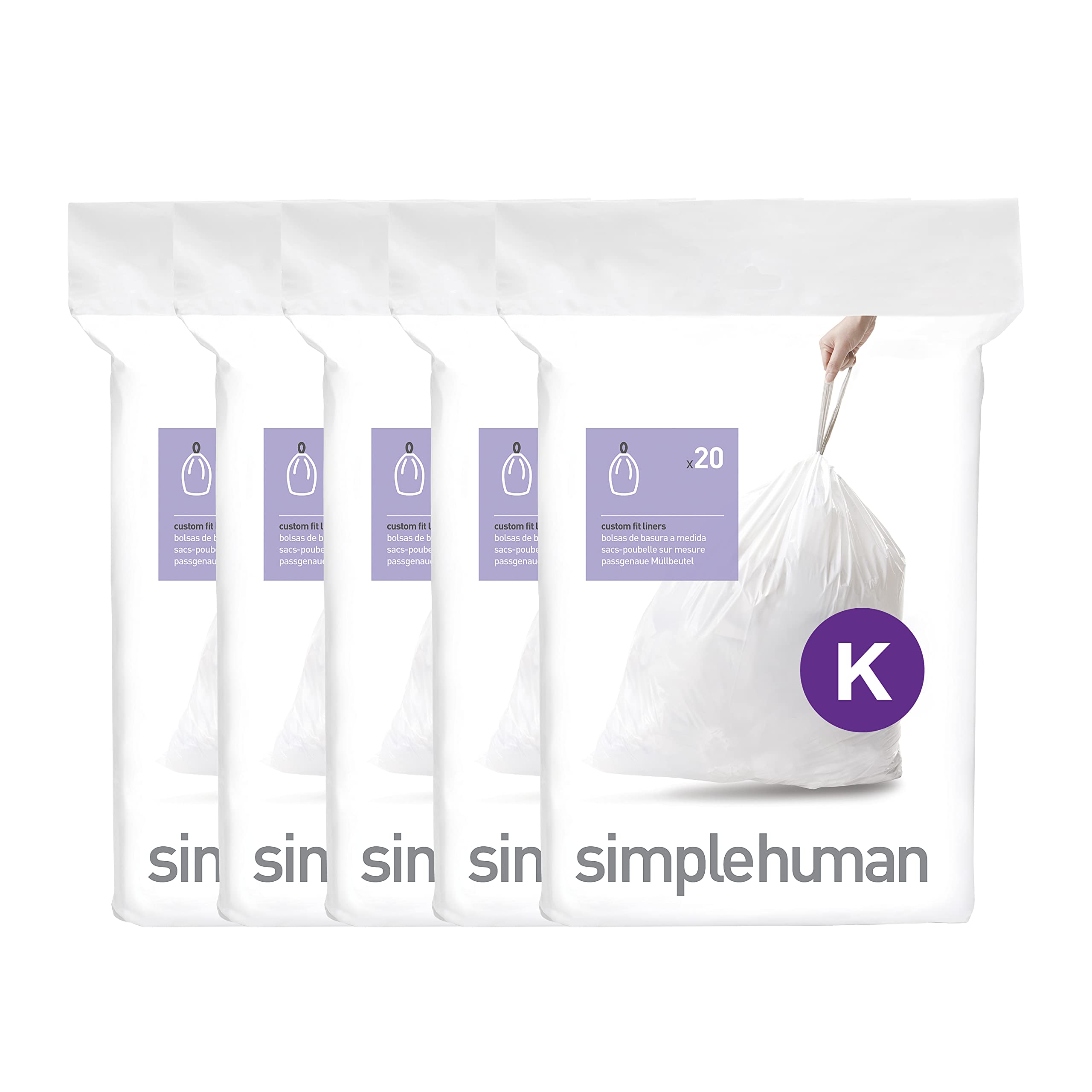 Foto 1 | Bolsas De Basura Simplehuman Code K 35-45 L  100 Unidades  Blancas - Venta Internacional.