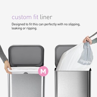 Foto 2 | Bolsas De Basura Simplehuman Code M 45 L/11.9 Galones 200 Unidades - Venta Internacional.