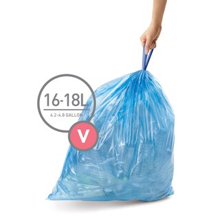 Foto 2 | Bolsas De Basura Simplehuman Code V 60 Unidades 16 A 18 Litros 4 2 A 4 8 Galones - Venta Internacional.
