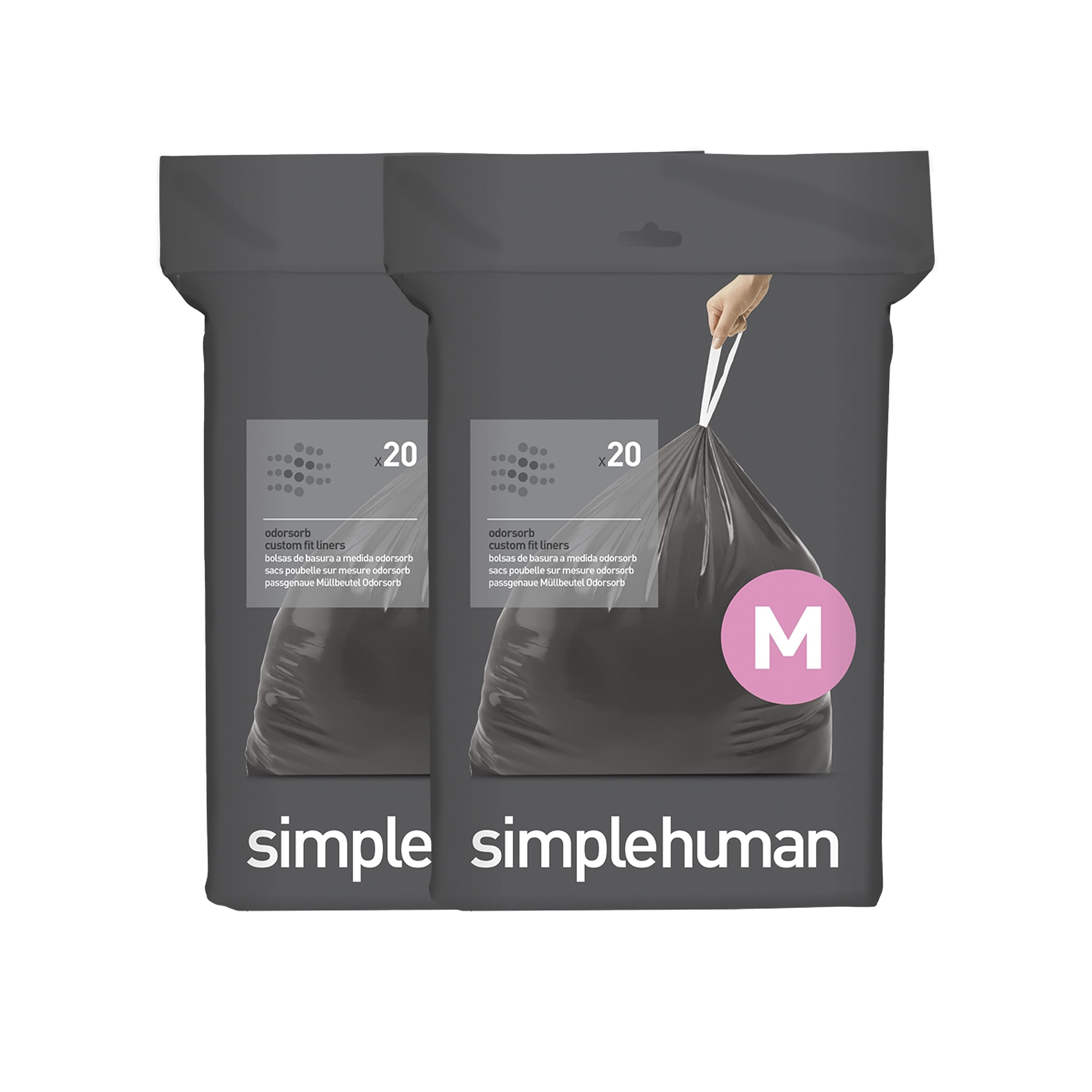Foto 2 pulgar | Bolsas De Basura Simplehuman Code M  45 Litros  12 Galones  40 Unidades - Venta Internacional.
